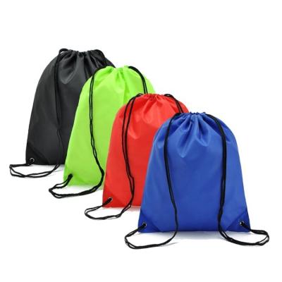 China 190T Polyester Drawstring Bag Drawstring Backpack Fabric Backpack Customized Shopping Bag for sale