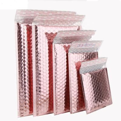 China Ads Rose Gold Bubble Envelope Foam Aluminum Foil Bubble Foil Mailer Mailer Bubble Bag Envelope For Gift Packaging for sale