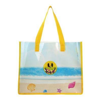 China Fashion Top Selling 2020 Women Briefcase 2020 PVC Tote Bags Waterproof Transparent Transparent Clear Beach Bag for sale