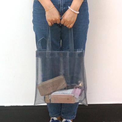 China 2019 Brief New Arrival Plastic Clear PVC Shopping Bag Summer Beach Clear Shoulder Bag Clutch DIY Tote Bag for sale