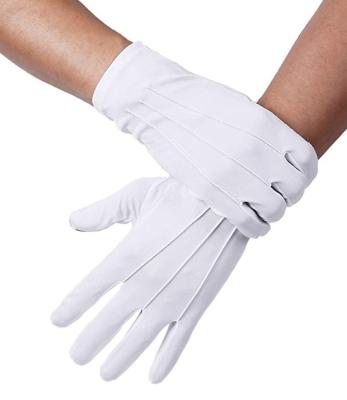 China China Breathable White Black Cotton 100% Military Parade Hand Gloves for sale