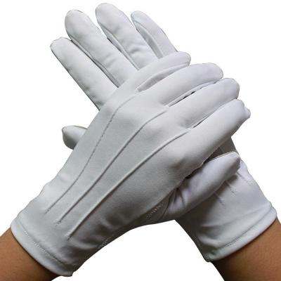 China China Breathable White Black Cotton 100% Military Parade Hand Gloves for sale