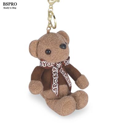 China BSpro Wholesale 10cm Stuffed Bear Stuffed Plush Promotion Plush Toy Key Chain Brown #MPKB023BR for sale