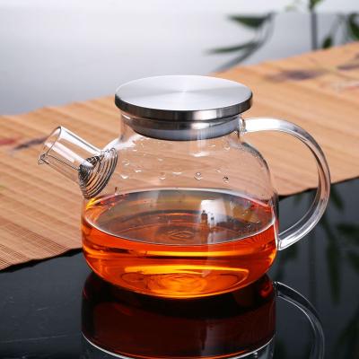 China Durable Stainless Steel Kettle Cover High Capacity Thickened High Temperature Resistant Glass Cold Kettle for sale