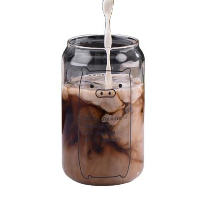 China New Coke Cutie House Glass Cup Instagram Water Cup Milk Cup Breakfast Cup Classic/Postmodern Juice Mug for sale