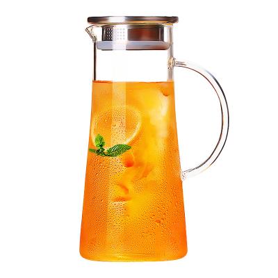 China Explosion-proof Clear Glass Sustainable Household Heat And Juice Large Capacity Cold Kettle for sale