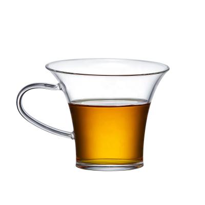 China Wholesale Minimalist Reusable Clear Heat Resistant Mug Juice Milk Cup Flower Tea Glass Coffee Mug for sale