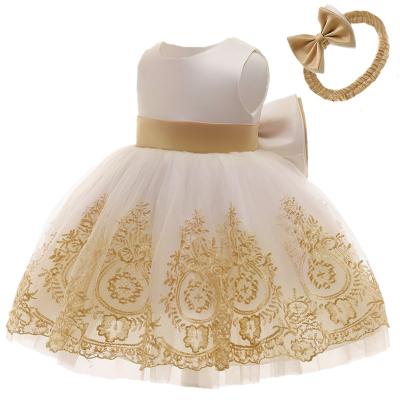 China Promotional Anti-static Long White Baby Dress Up Birthday Party Kids Dress Up For Girls for sale