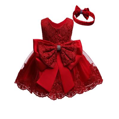 China Wholesale Anti-Static Dress Girl's Anti-static Embroidery Lace Dress Baby Girl's Birthday Holiday Holiday Girl's Clothing In Stock for sale