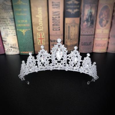 China Children. Children's Birthday Odd Edge Hair Crown Girl Princess Tiara White Crystal Circle Ice Crown Children's Hair Ornaments for sale