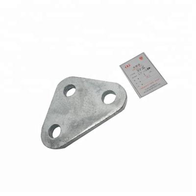 China Overhead Line Accessories Factory Supply LV1240 LV1640 Galvanized Steel Triangular Yoke Plate for sale