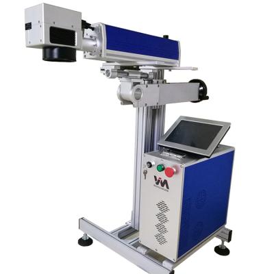 China date & Time Woojamark 20w Fiber Laser Marking Machine Metal Flight Laser Marking Machine Laser Spotting Equipment for sale