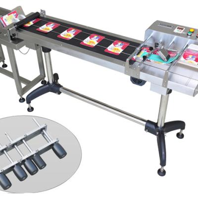 China High Quality Automatic Transport Speed ​​Feeder Conveyor Pouch Counting Inkjet Coding Paging Stickers Marking System Machine Finishing Bags for sale