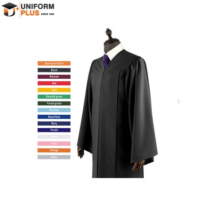 China School High School Graduation Gown Sample, High Quality Black Graduation Gown and Graduation Gown for sale