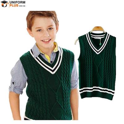 China School boy argyle vest bangs patterns for school uniform sweater for sale