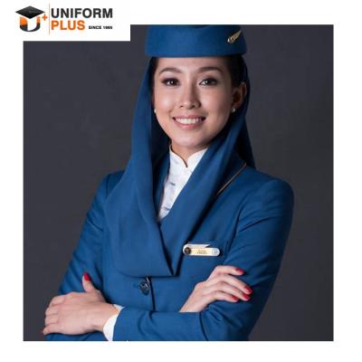 China Anti Shrink Saudi Airline Uniform Suit For Girls Stewardess Costume for sale