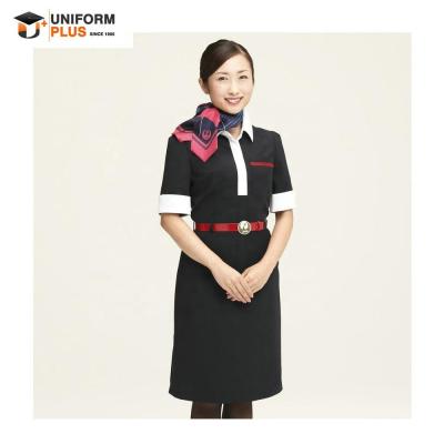 China Anti-Shrink Japanese Kimono Long Robe Airline Stewardess Costume For Girls Uniform for sale