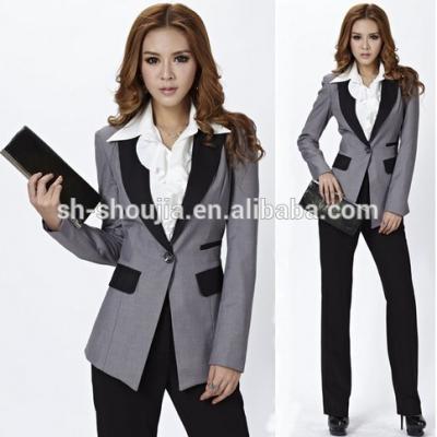 China Anti-wrinkle office lady business lady uniform suit, ladies office skirt suit, women office skirt suit for sale