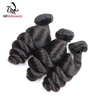 China Alinybeauty Barely Shedding Thick Smooth Soft Wholesale 12 Free Sample Natural Raw Indian Hair, Cuticle Aligned Virgin Hair Vendor, Cheap Loose Wave Hair Bundles for sale