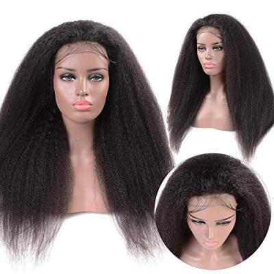 China Alinybeauty Cheap Virgin Hair Human Hair HD Raw Brazilian Curly Straight Full Lace Wig For Black Women for sale