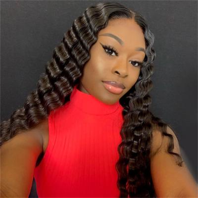 China Alinybeauty 13x6 Deep Wave Human Hair Wig, Brazilian Hair Hd Lace Frontal Wigs, Natural Hair Wig For Black Women for sale