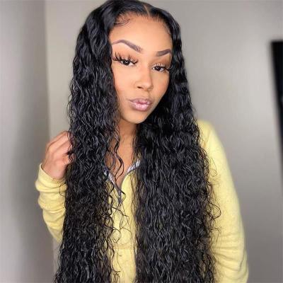 China Alinybeauty Hd Water Wave Full Lace Virgin Hair Wig, Lace Front Wigs Human Hair Pre Plucked, Frontal Wig For Black Women for sale