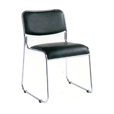 China Wholesale Cheap Steel Bow Chair Office Stacking Chairs Without Wheels Waiting Chair B114 for sale