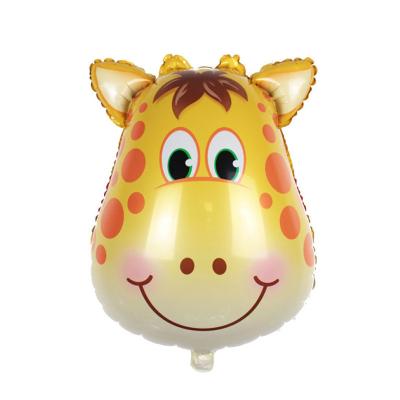 China 50pcs/bag mini festival party decoration eco-friendly material toy cartoon animal head shape foil balloon animal shaped balloons for sale