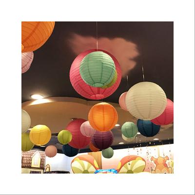 China China New Cheap White Round Chinese Paper Lantern For Wedding Birthday Party Decoration Holiday Supplies Paper Lantern Lamp for sale