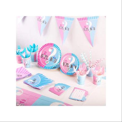 China Gender Reveal / Decoration Sets / Party Supplies Hot Selling Boy Or Girl Gender Reveal Birthday Party Supplies Decorations Gender Reveal Set for sale