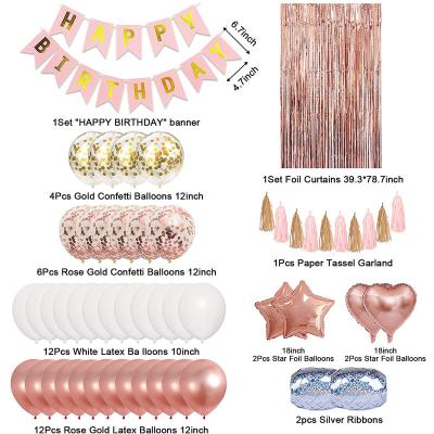 China Toy New Birthday Balloon Rain Sequin Confetti Silk Birthday Balloon Set Party Supplies Gift Decorations for sale