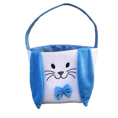 China Hot Sale Easter Bunny Basket Cotton Easter Bucket Personalized Long Ears Easter Baskets for sale