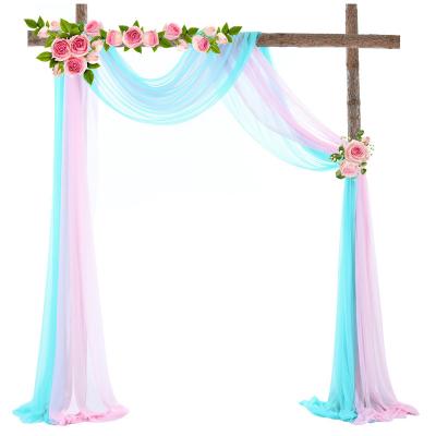 China Wedding Backdrop Design Drop Shipping Wedding Backdrop Tulle Curtain Anti-Wrinkle Tulle Curtain Backdrop for sale