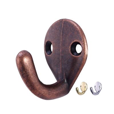 China Single Hook Wall Mounted Decorative Robe Antique Bronze Hook Stocked for sale