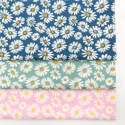 China 2022 viable new design ready to ship cotton fabric daisy twill floral woven printed fabric for clothing for sale