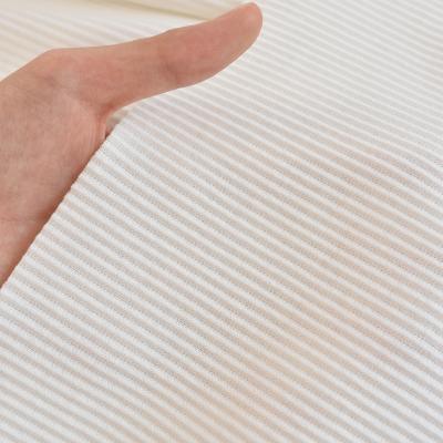 China Cotton Spandex Jersey Garment Fabric Soft Single Textured Stretch Ribbed Ribbed Stretch Knit Fabric For Clothes for sale