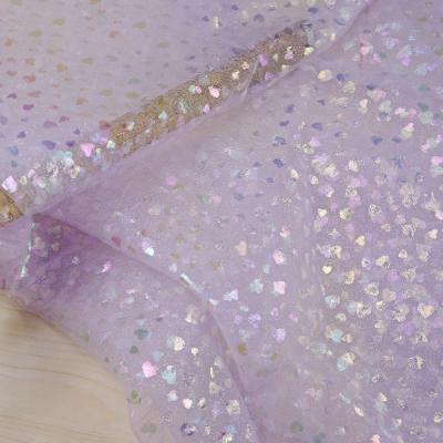 China New Design Shrink-Resistant Sparkle Pink Fabric High Quality Bridal Wedding Tulle Fabric Glitter Mesh Fabric Glitter For Dresses for sale