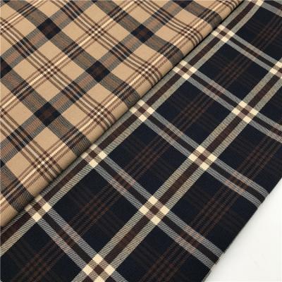 China Double Faced New TR Elastic Yarn Dyed Plaid Polyester Fabric For Suit Coat Pants for sale