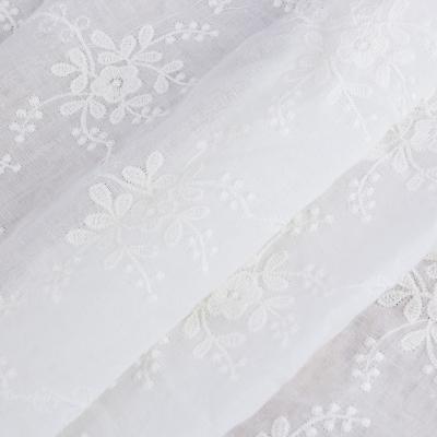 China Fashion Wedding Dress Organic Cheongsam Encrypted Computer Embroidered Cotton Fabric For Dress for sale