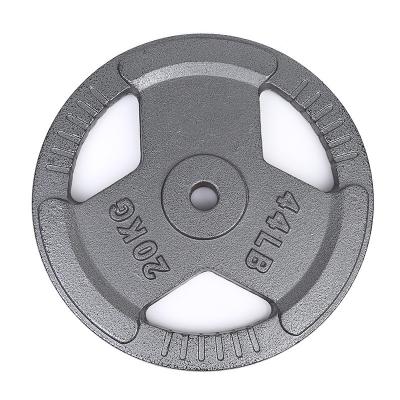 China Universal Wholesale Weight Plates 20kg 25 Kg 100 Pound Cast Iron Weight Rubber Plates Set For Hom Gym for sale