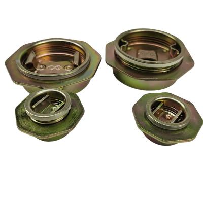 中国 2 Inch And 3/4 Inch Golden Galvanized Drum Closure Oil Drum Cover 販売のため