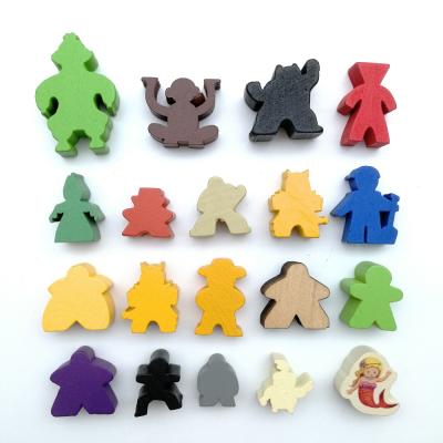 China Board Game Pieces Custom Board Game Component Wooden Material Game Pieces for sale