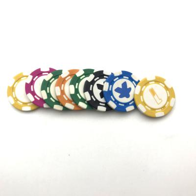 China Custom Printed Card Casino Board Game Plastic/Acrylic Poker Chip Token Jetton With Logo for sale