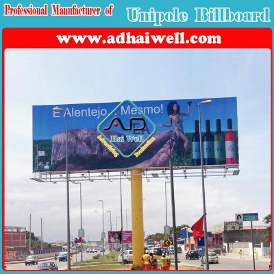 China Outdoor Advertising Unipole Billboard Display in Luanda Africa for sale