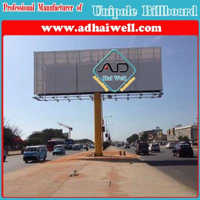 China Outdoor Advertising Unipole Billboard Display in Luanda Africa for sale