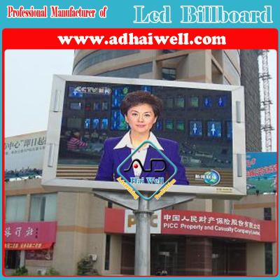 China Outdoor Digital Comercial Advertising P10 High Brightness LED Billboard for sale