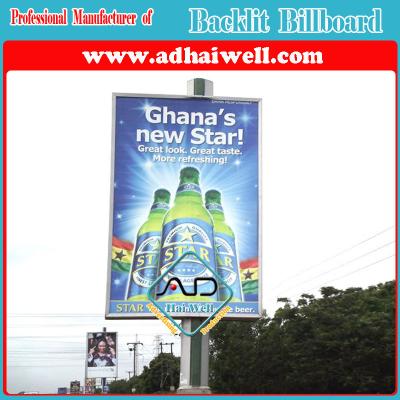 China 5x7 Flex PVC Outdoor Backlit Advertising Billboard for sale