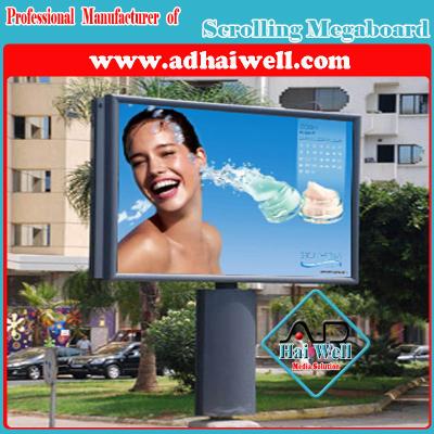 China Scrolling Billboard Structure Aluminium Scroller Light Box Outdoor Advertising for sale