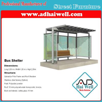 China Good Design Public Street Furniture Bus Shelter Advertising Panel for sale