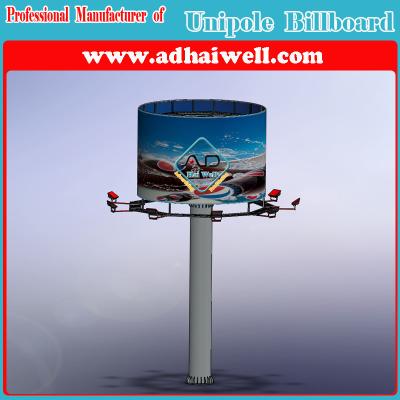 China Double Side Advertising Unipole Structure Billboard Display for sale